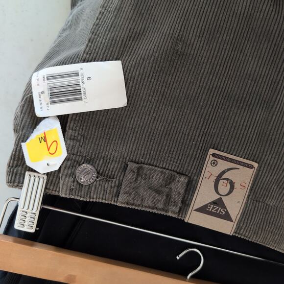 NWT Vintage Y2K Womens Mini Skirt Skort Corduroy Deadstock Olive Green 9 Gorp - Picture 6 of 10